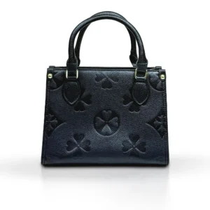 Noir Embossed Classic Satchel
