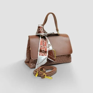 Chestnut Woven Scarf Satchel
